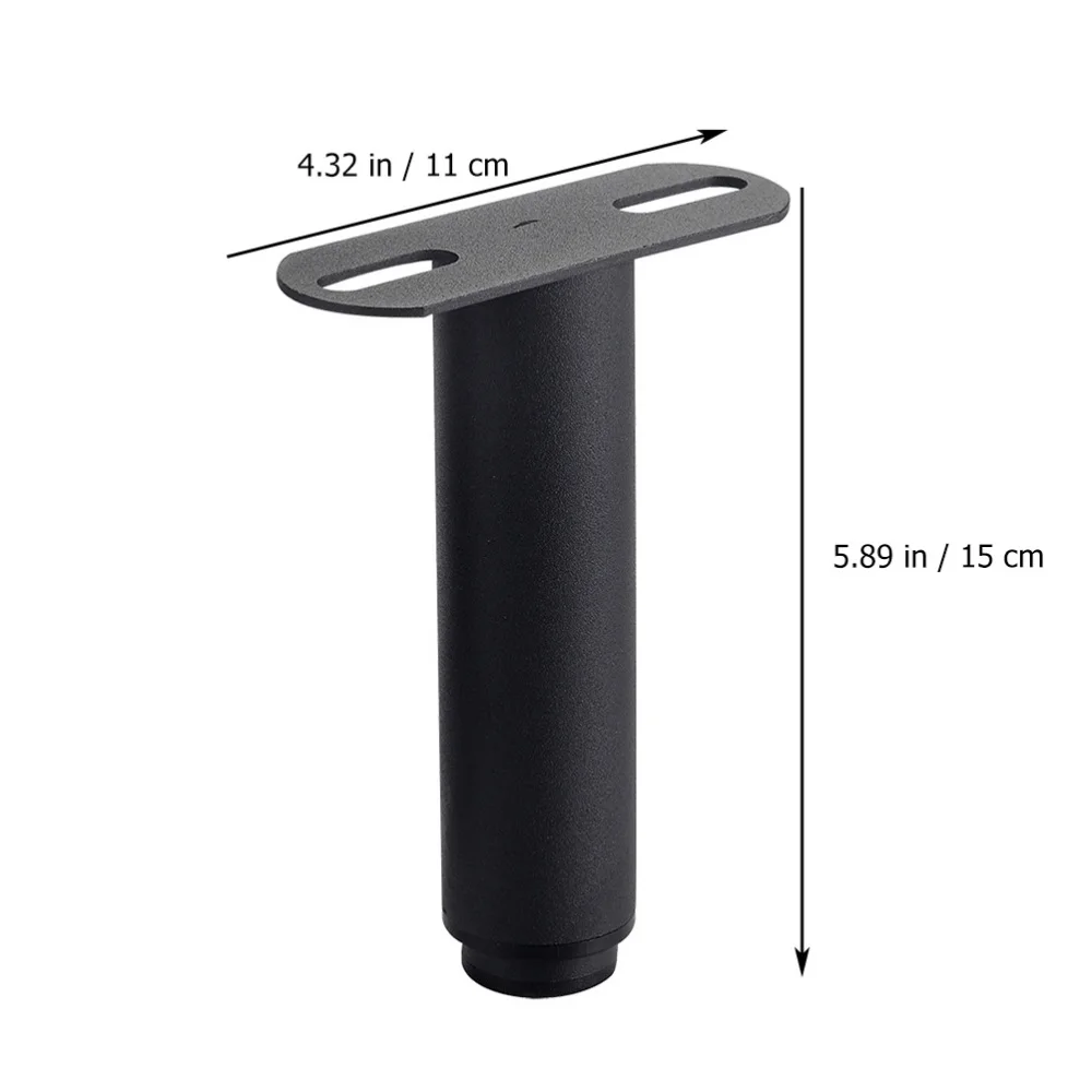

2pcs Durable Bed Leg Furniture Support Feet Sofa Leg Bed Leg for Home (Black)