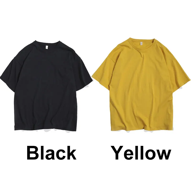 Black-Yellow LAPPSTER дропшиппинг Harajuku Твердые смешные футболки лето мужские цветные хип-хоп футболки Высокое качество хлопок белые топы тройники - Цвет: Black-Yellow