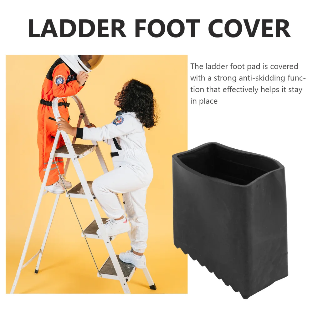 

2Pcs Household Ladder Non-slip Pads Ladder Feet Covers Ladder Accessories Black