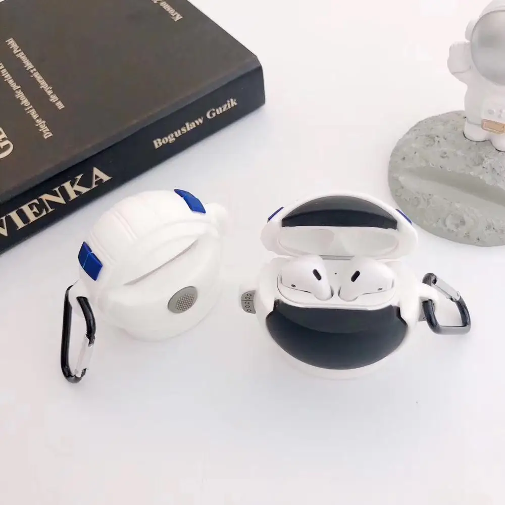 Астронавт беспроводные bluetooth наушники чехол для Apple AirPods силиконовые Чехлы Airpods 1/2