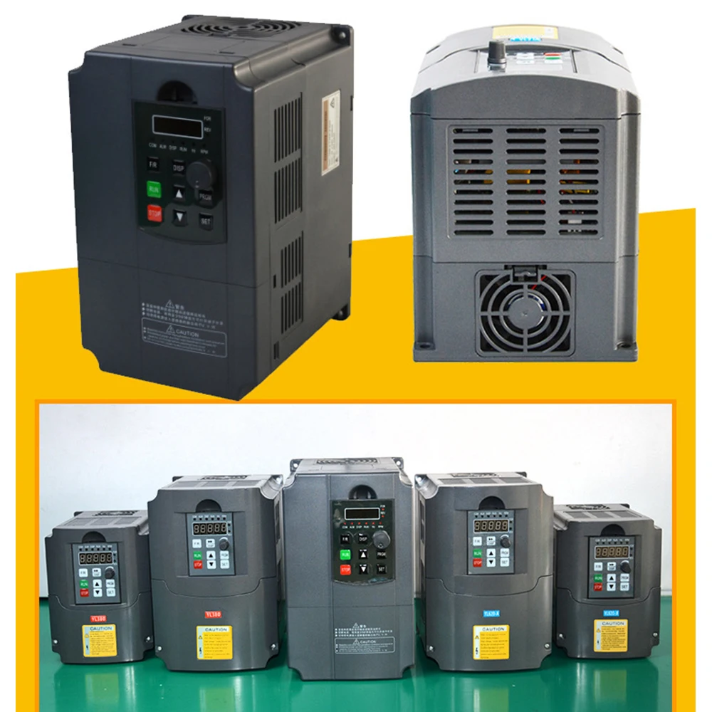 7.5KW/5.5KW 220V преобразователь частоты переменного тока однофазный Вход 3 фазы Выход частотный инвертор VFD мотор Скорость контроллер 50/60Hz