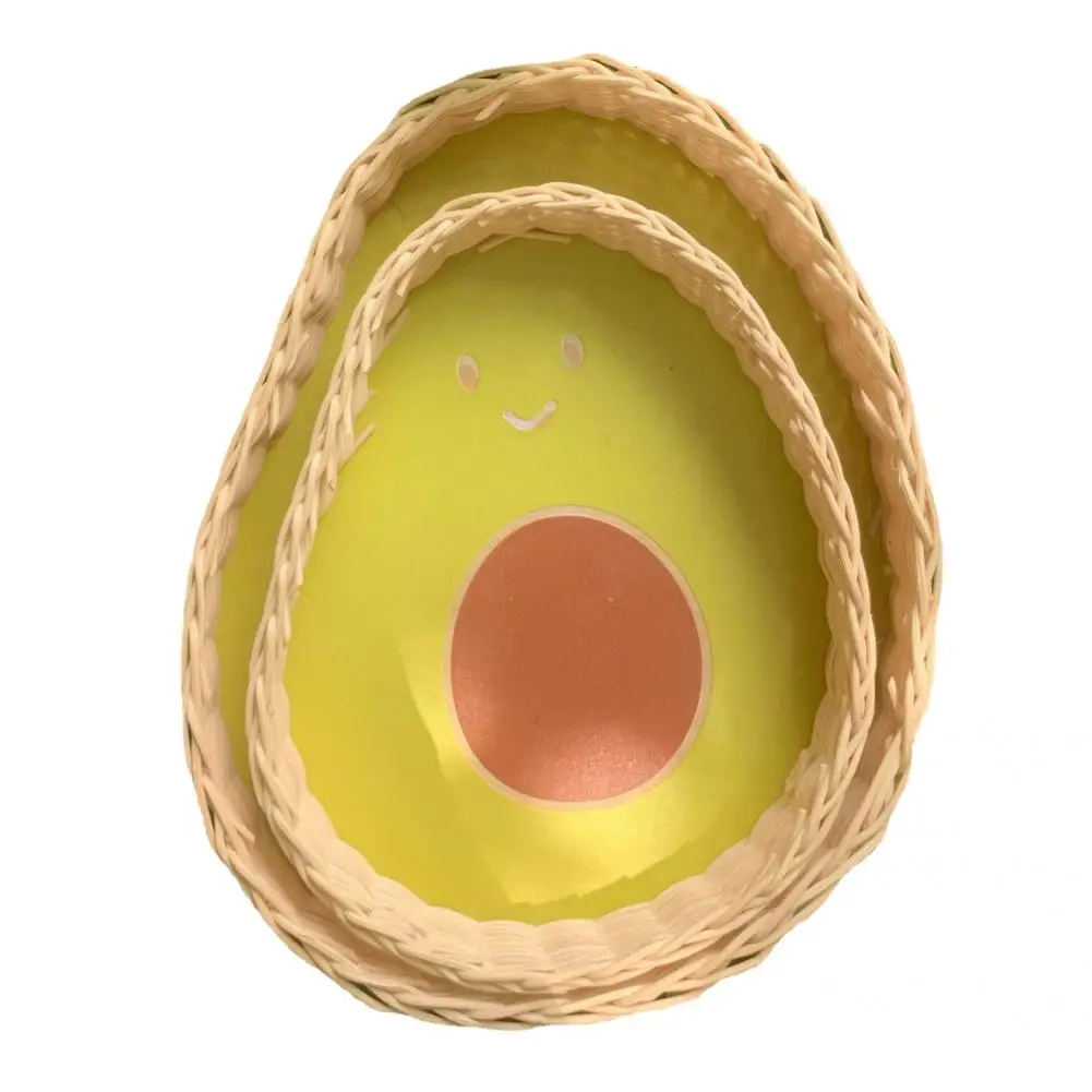 

Long Lasting 1 Set Practical Avocado Lemon Shaped Snack Tray Wear-resistant Storage Holder Innovative for Fruit