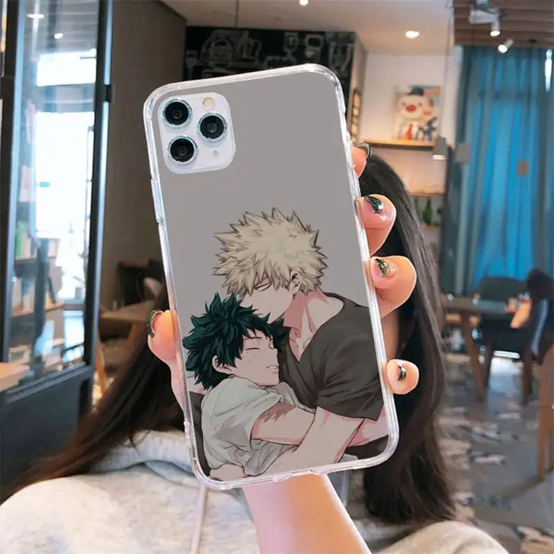 

My Hero Academia deku bakugou Boku Phone Case Transparent soft For iphone 5 5s 5c se 6 6s 7 8 11 12 plus mini x xs xr pro max
