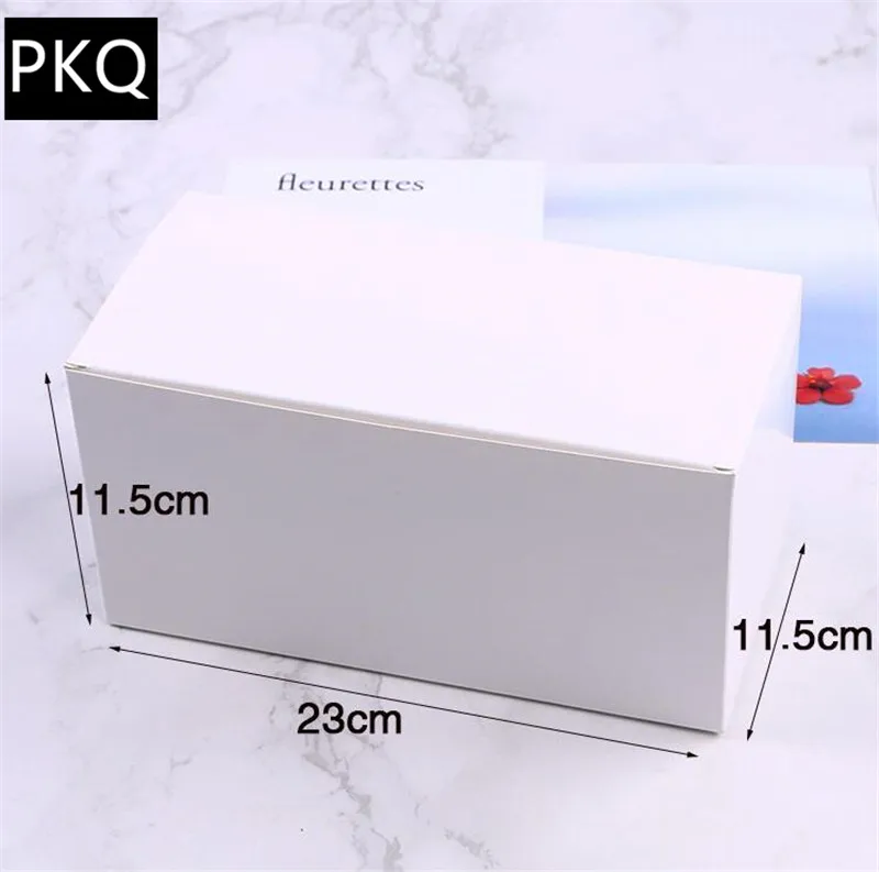 10 шт. 23*11 5*11 5 см большая белая картонная коробка подарка упаковывая с откидной