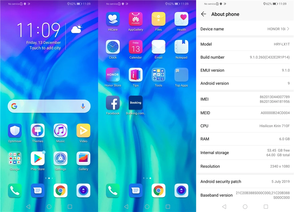 Global Rom Honor 20i Honor 20 lite мобильный телефон 6,21 дюймов Hisilicon Kirin 7 Восьмиядерный Android 9,0 отпечаток лица ID