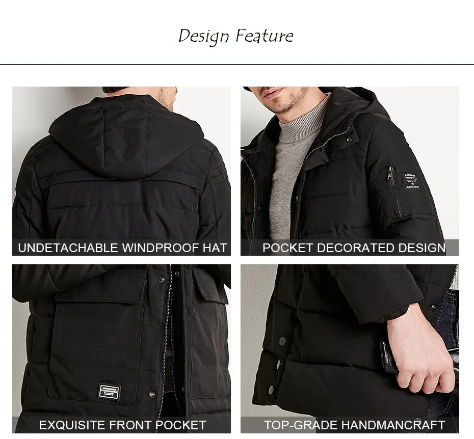8XL мужская осенне-зимняя длинная Повседневная Толстая теплая куртка с капюшоном, Мужская брендовая модная водонепроницаемая куртка с капюшоном, мужские пальто размера плюс