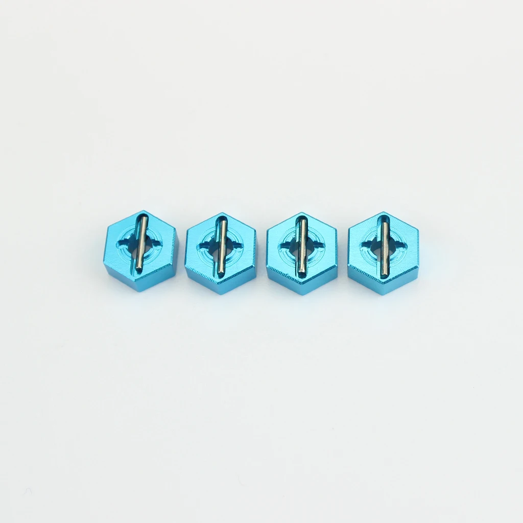 

Blue 12mm Wheel Hex Mount Hubs Adapter Stub Axle Pins Upgrade Parts for WLtoys 1/14 144001 124018, Blue Color