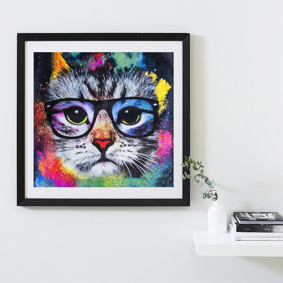 AZQSD Diamond Painting Full Square Drill Cat Home Decoration Embroidery Sale Animal Picture Handmade Craft | Дом и сад