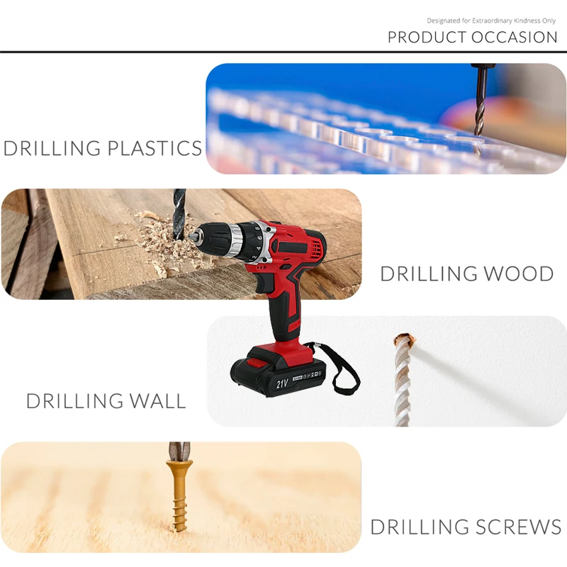 

Electric Tools12.6/16.8/21V Cordless Drills Electric Screwdriver Mini Drill Wireless Power Driver DC Lithium-Ion Battery 3/8Inch