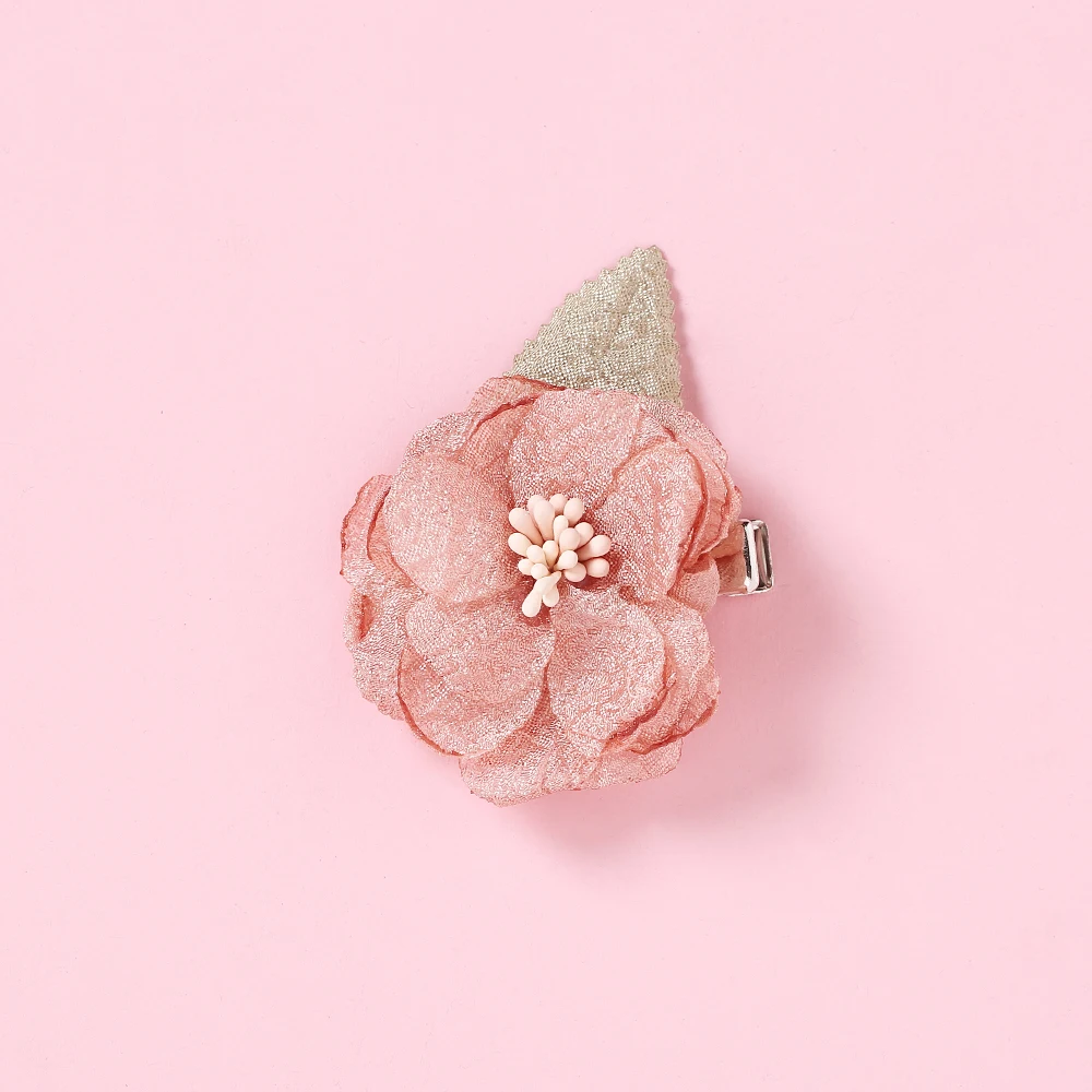 Милые цветочные зажимы для волос детей элегантные хлопковые кружевные ленты