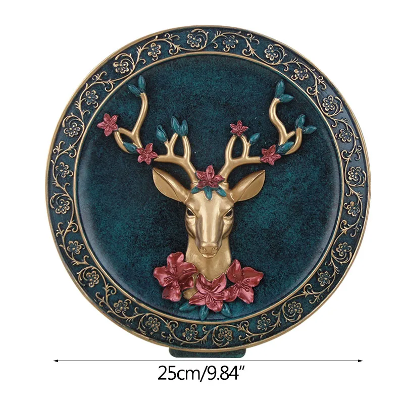 

Strongwell European Creative Decor Furnishing Home Decoration Elk Sculpture Feng Shui Statue Living Room TV Cabinet Ornament