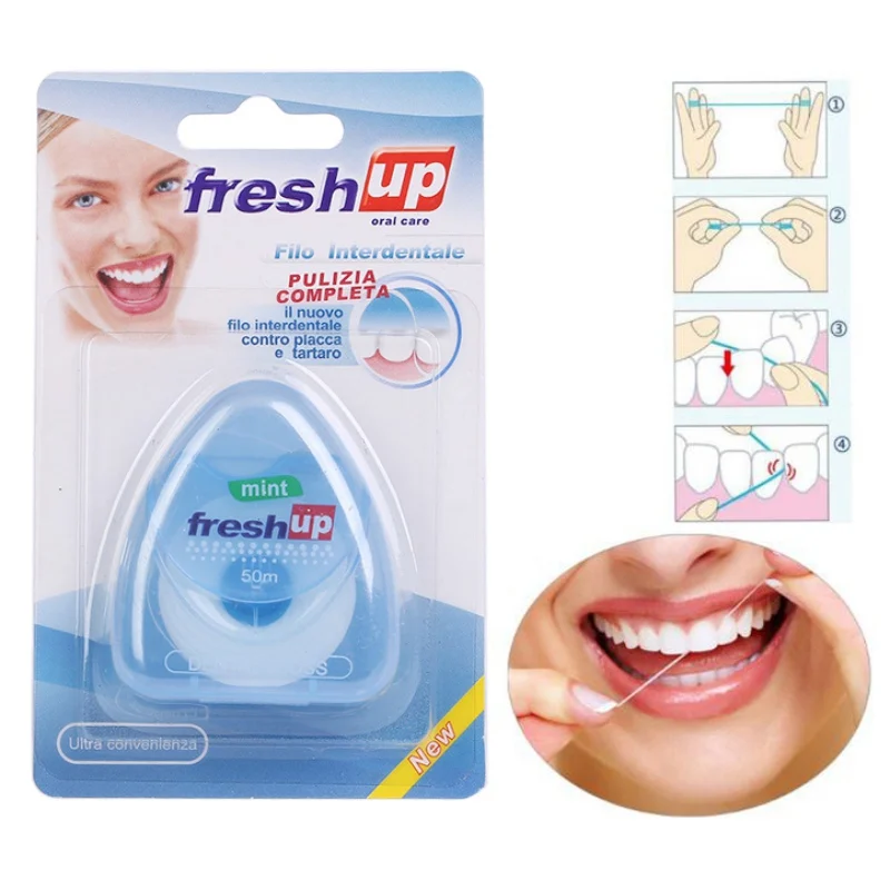 Micro Wax Peppermint flavor Dental Flosser Interdental Brush Floss Pick Oral Hygiene Clean Wire Teeth Stick Toothpicks Hot | Красота и