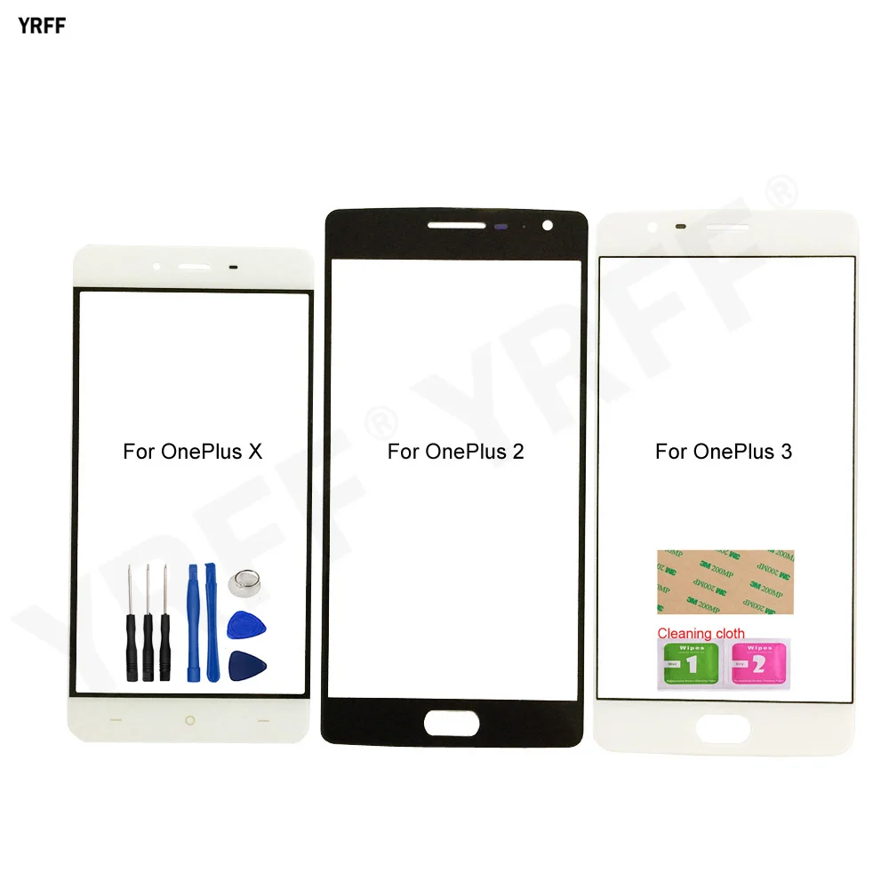 

Передняя стеклянная панель для OnePlus X для OnePlus 3 2 (без сенсорного экрана) внешняя стеклянная крышка 1 + 2 1 + 3 запчасти для ремонта