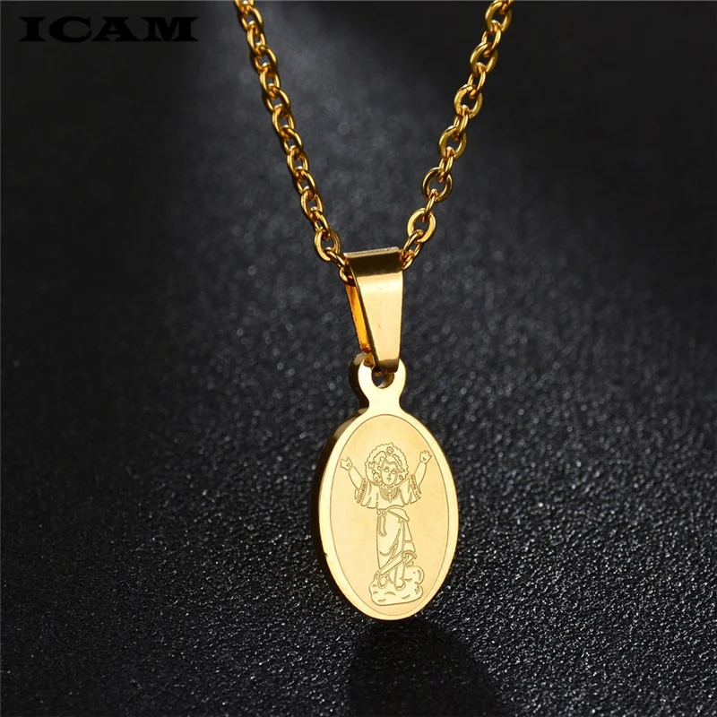 ICAM Прямая поставка ожерелье для мужчин и женщин Archangel St.Michael Protect Me Saint Protection Charm