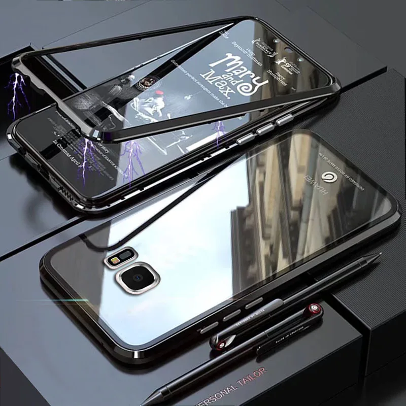 Чехол YonLinTan для Samsung galaxy S7 Edge S 7 S7Edge Металлическая магнитная рамка чехлы из