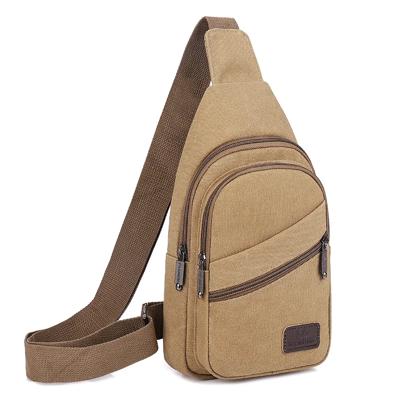 Fashion Trend Casual Men Chest Pack Canvas Crossbody Bags for Men Shoulder Handbag Travel Cross Body Bag Chestbags ZX-109.
