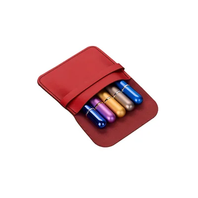 red bag MUB-5 шт. 5 мл многоразовая портативная мини-бутылка для духов дорожная алюминиевая пустая распылитель косметическая бутылка пустая парфюмерная бутылка - Цвет: red bag