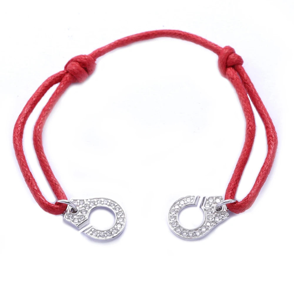 Женский Браслет манжета Moonmory из стерлингового серебра 925 пробы с Красной