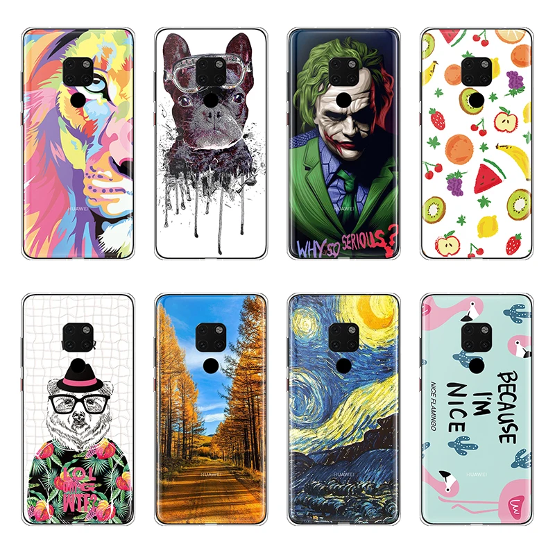 Силиконовый чехол для телефона Huawei Mate 20 Pro из мягкого ТПУ креативный милый Чехлы |