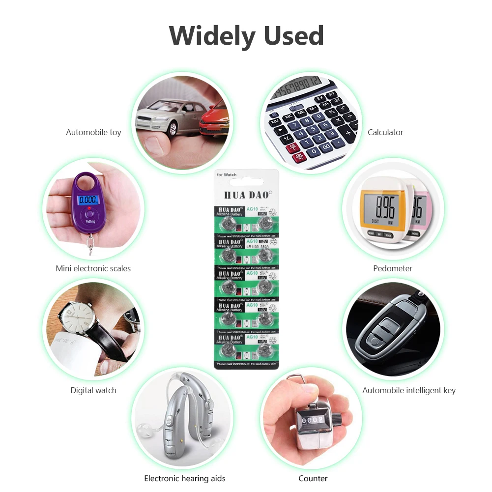 YCDC 10-100Pcs AG10 Button Cell Batteries 189 LR54 1.55V SR54 389 LR1130 Alkaline Battery Single Use For Watch Toys Remote | Электроника