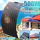 Солнечная панель 18 в 250 Вт 500 Вт, гибкая Водонепроницаемая солнечная панель ETFE, полный комплект для кемпинга, автомобиля, RV, система зарядного устройства для дома 18 в солнечная батарея солнечные батареи