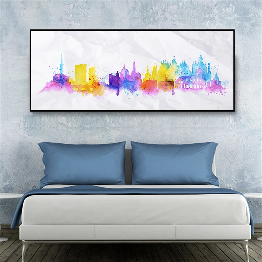 Плакат с изображением Нью-Йорка на холсте Московского пейзажа настенный постер