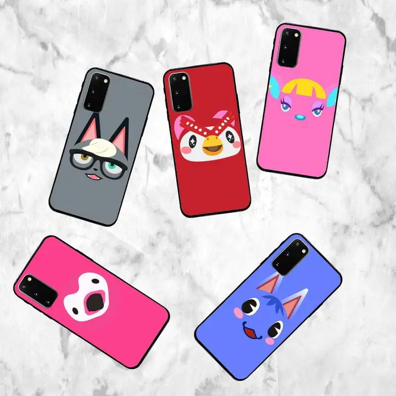 

Cute Animal-C-Crossing Face Phone Case For Samsung Galaxy S6 S7 Edge Plus S8 S9 S20Plus S20ULTRA S10lite 2020 S10 Case