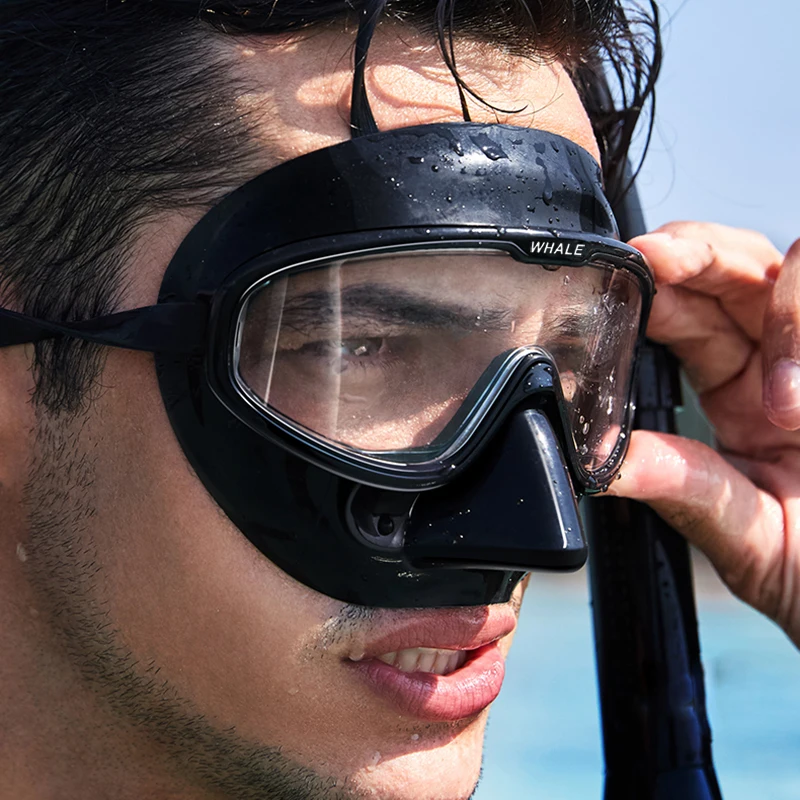 

Diving Mask Full Face Clear Lens Anti Fog Scuba Underwater Mask Swimming Glasses Snorkel Diving Goggles Equipment for Adult