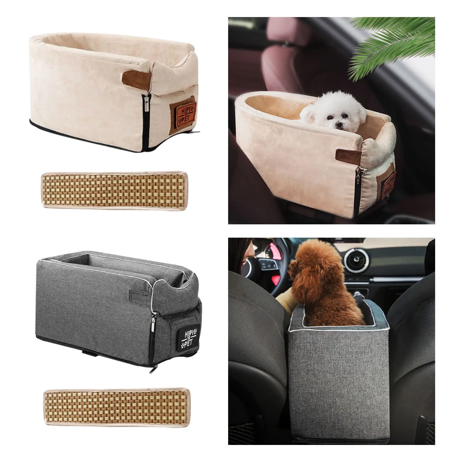 

Portable Pet Car Booster Seat Small/Medium Dogs Carrier Puppy Dog Car Seat Safety Chair Basket with Cooling Mat