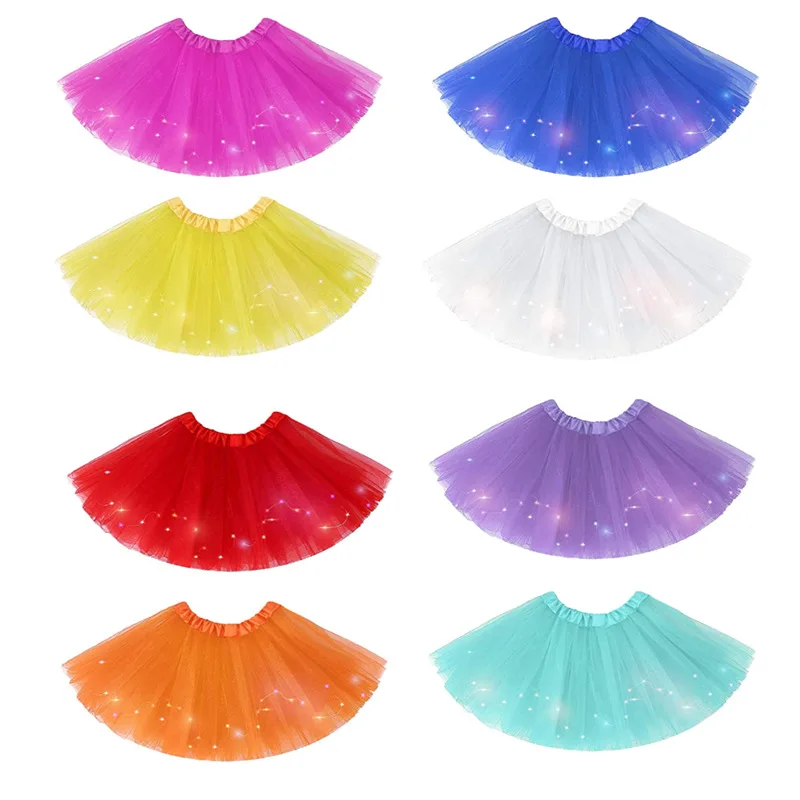 

Adults Women Girls LED Luminous Mesh Skirt Nightclub Bar Princess Tutu Skirt Ball Party Dress Birthday Wedding Glow Skirt