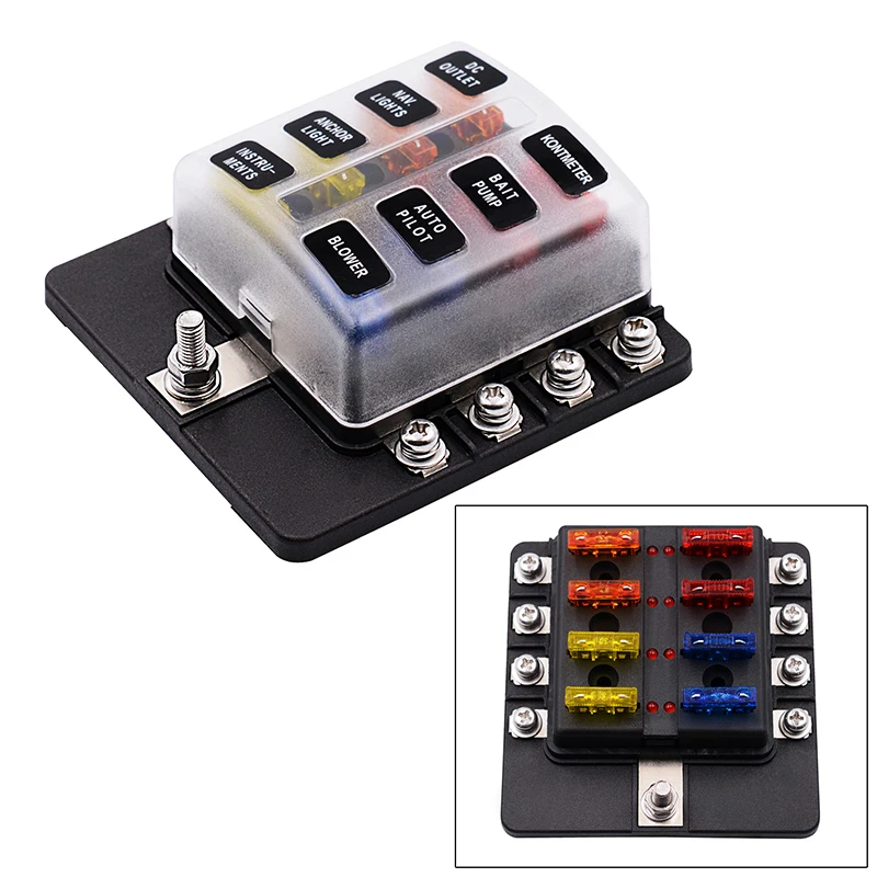 8 способ 32V Предохранитель Блок держатель предохранителя коробка цепь с