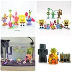 Украшение для аквариума, Мультяшные фигурки, домашний декор для маленького аквариума, аксессуары для аквариума