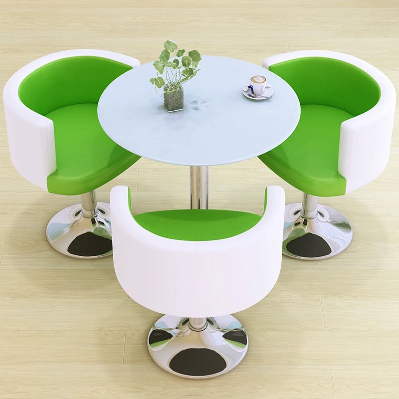 

Dining Table Set 4 Chairs Dining Room Furniture Business Reception Negotiation Coffee Glass Table Kitchen Comedor 4 Sillas