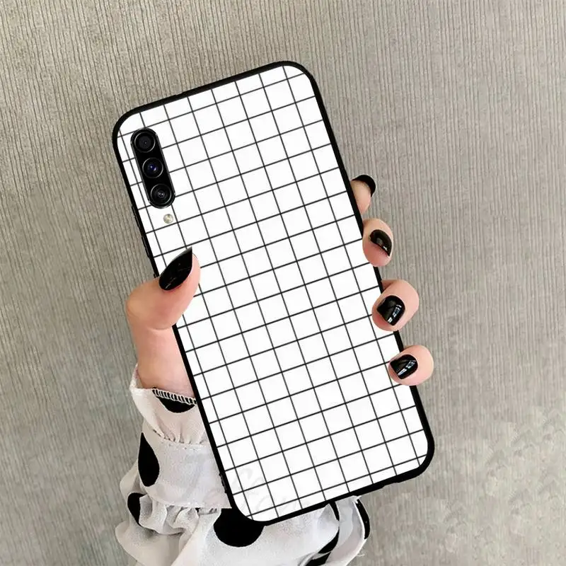 

Checkerboard Checkered Phone Case black For Samsung galaxy S 21 20 10 8 A 51 71 50 21s 70 40 20 20e note 10 plus Ultra 5g fe