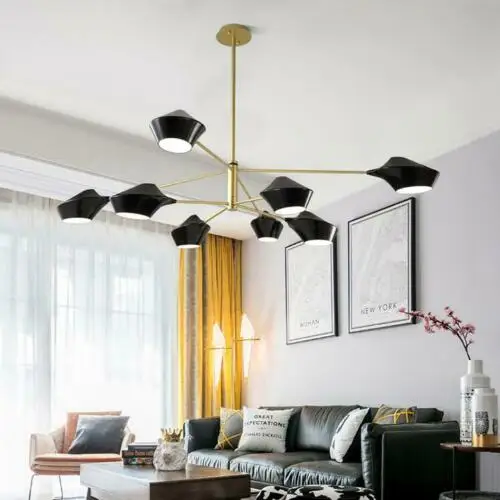 Люстры Спутник с 8 лампами потолочные светильники полуутопленным креплением