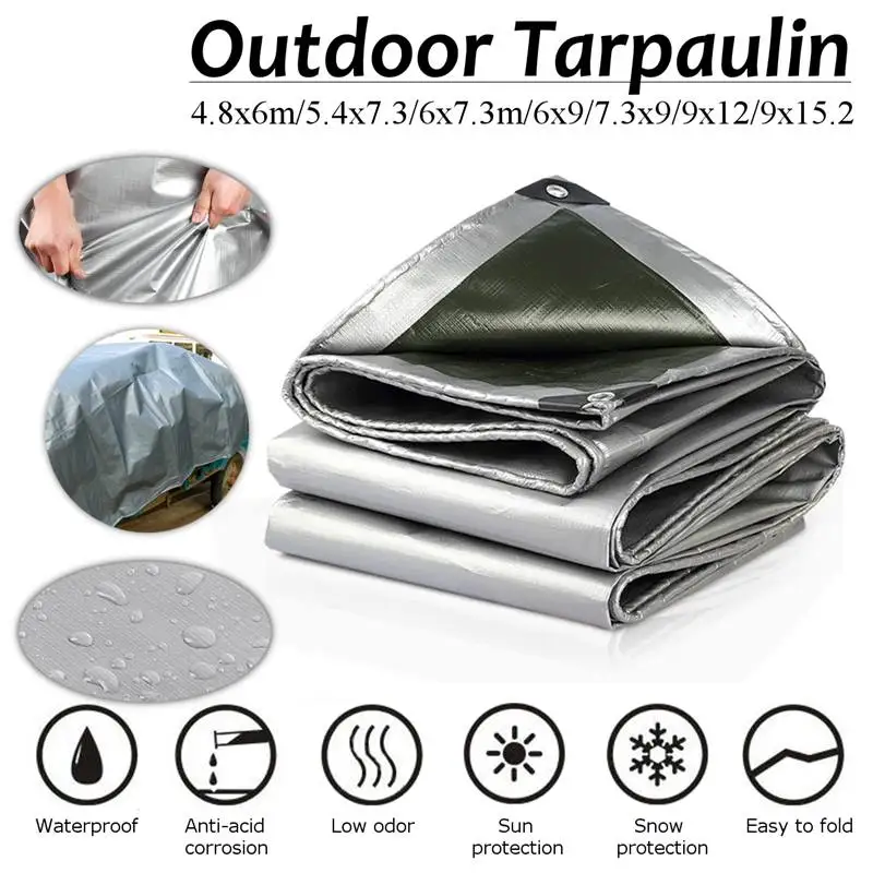 

0.35mm PE Tarpaulin Rainproof Cloth Outdoor Garden Plant Shed Boat Car Truck Canopys Waterproof Shading Sail Pet Dog House Cover