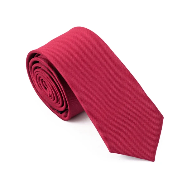 Hi Tie однотонный 6 см тонкий галстук для мужчин Шелковый черный тканый красный
