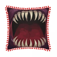 throw cushion pillow covers with pom poms pillow case sofa pillowcases shark cat home party decorative cushion cover