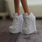 Оригинальная женская обувь для кукол, аксессуары для кукол сделай сам, красно-белые украшения, модные индивидуальные игрушки для кукол