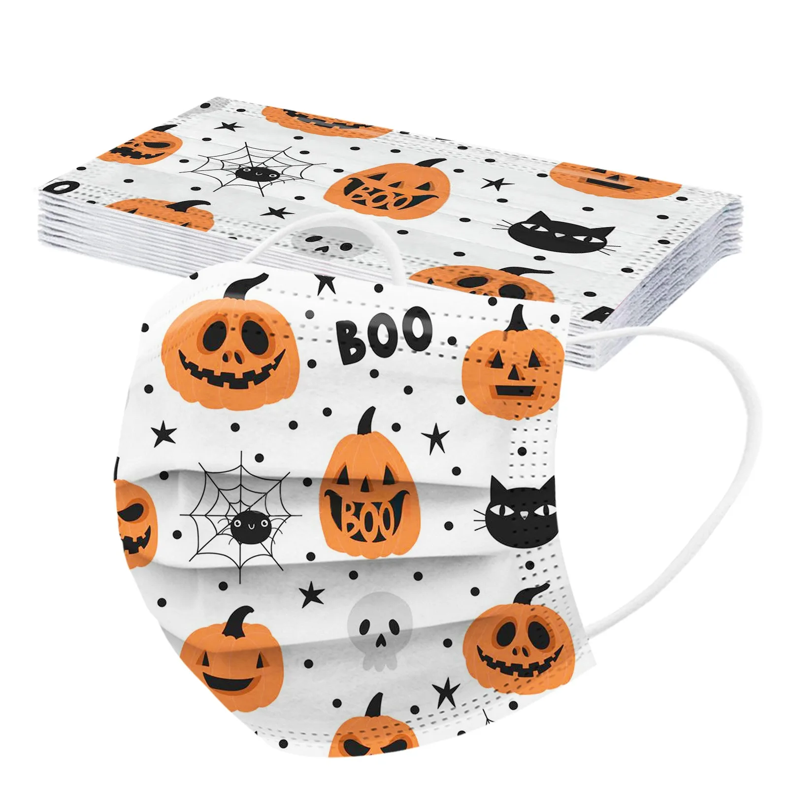 

10 шт., детская маска для лица, 3 слоя