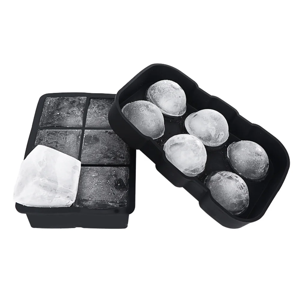 

2pcs 6 Compartments Ice Tray Practical Ice Cube Making Mold Ice Making Case for Bar Club Restaurant