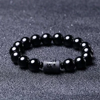 hot sale popular classic imitation obsidian ethnic style frosted dragon and phoenix bracelet and bracelet new