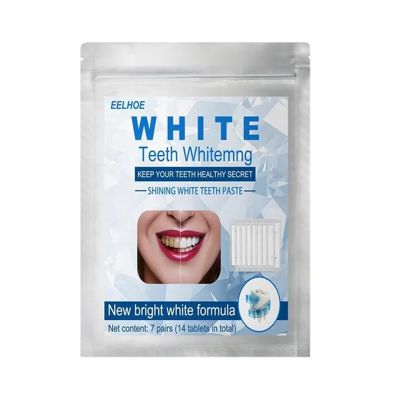 

7pair Teeth Whitening Strips Tooth Stain Removal Oral Shade Tool White Kit Bleaching Dental Hygiene Enamel Care H5E0