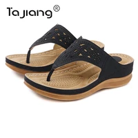 ta jiang new thick soled slope heel slippers european and american fashion hollow summer female gladiator beach slippers t2730 6