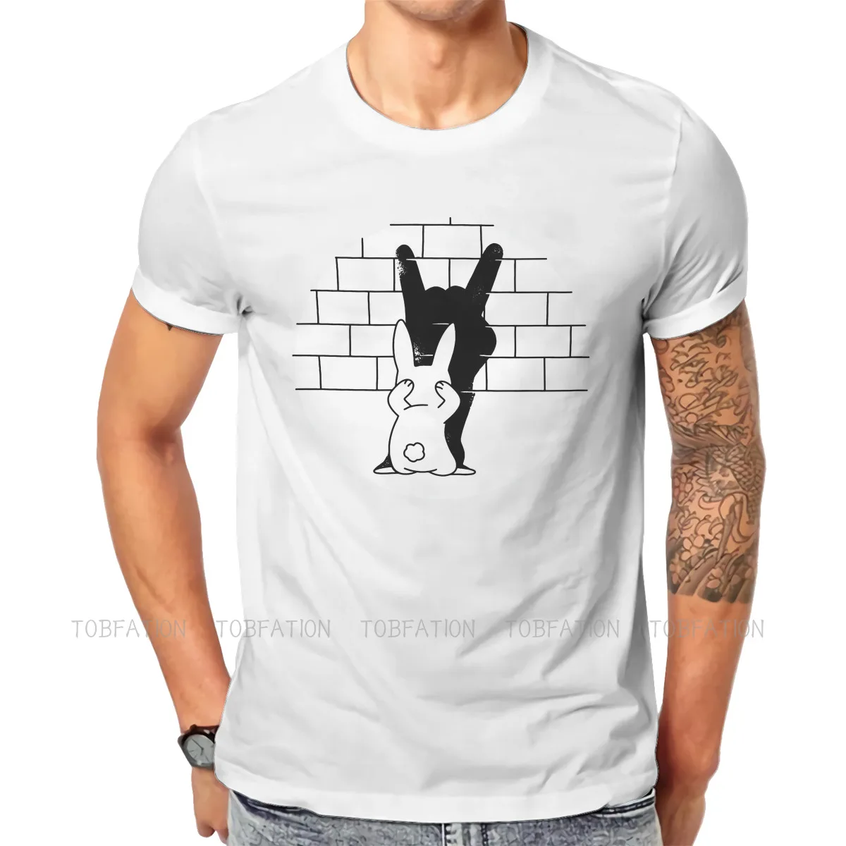 

Рулон ручки тени Повседневная футболка кролик животное послушный Стиль Уличная одежда Удобная футболка с коротким рукавом подарок одежда