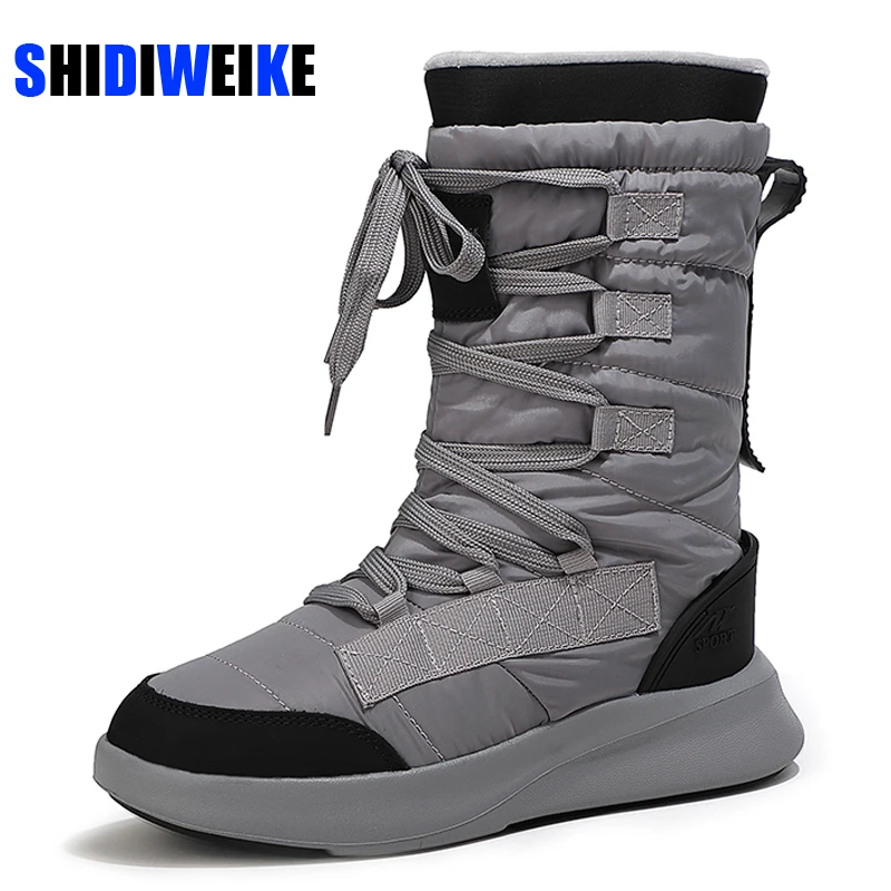 

Combat Boots for Women Quality Platform Boots Mid-Calf Winter Boots Women Round Toe Motorcycle Boots Zapatos Para Mujer AD963