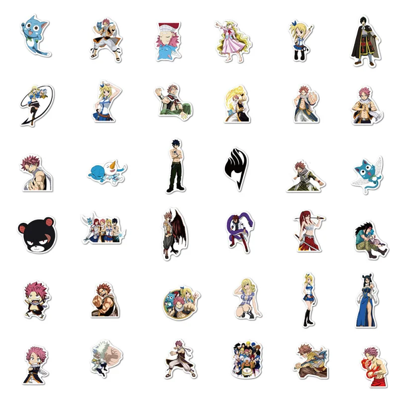 

10/40/50Pcs Japan Anime FAIRY TAIL Stickers Skateboard Laptop Guitar Luggage Funny Cool Graffiti Sticker Kids Toys