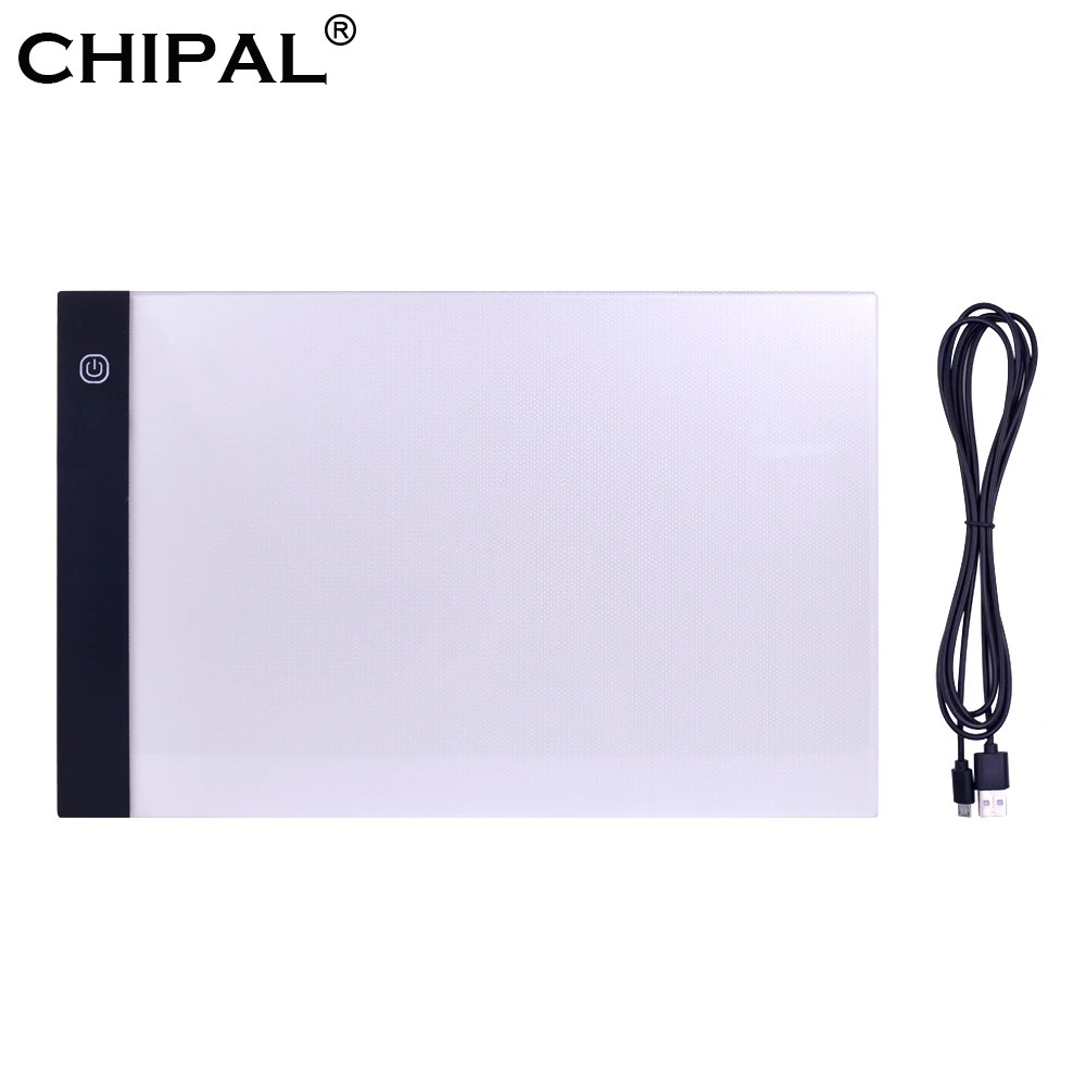 CHIPAL Three-Level Dimming Digital Tablet A4 LED Drawing Pad Light Box Tracing Copy Board Graphic Art Painting Table Panel | Компьютеры и