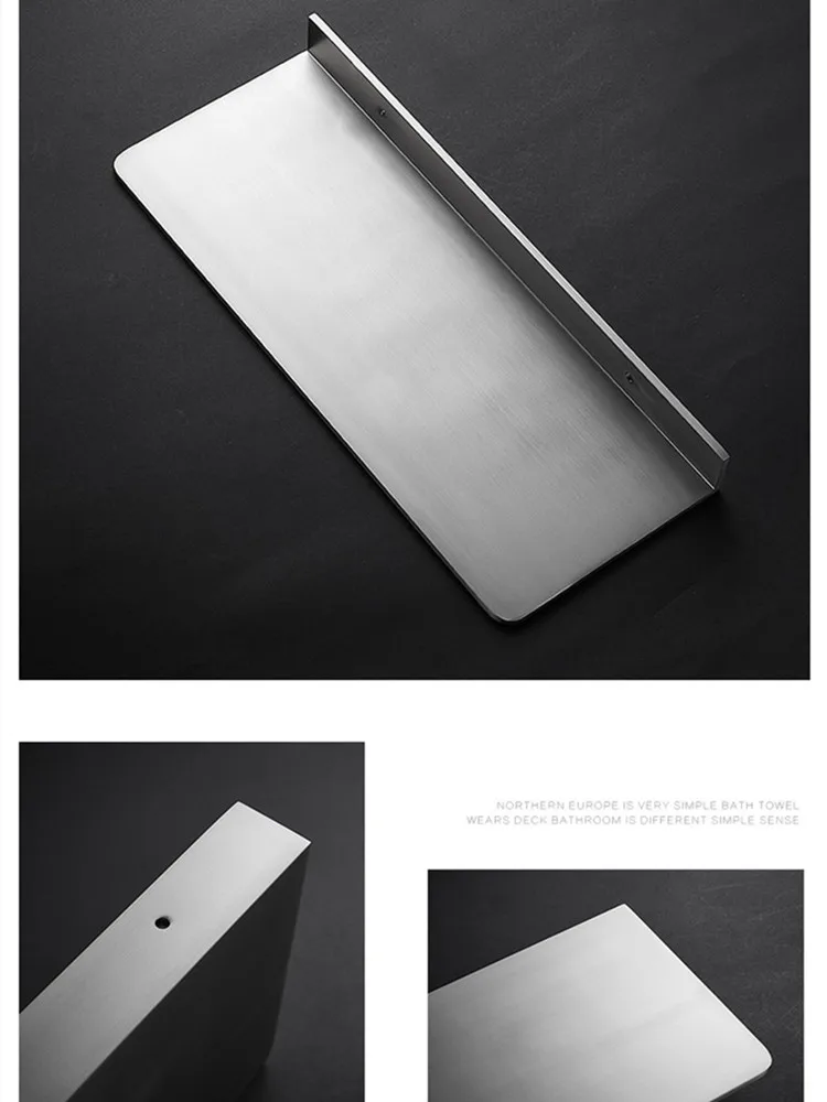 

Bathroom Shelf 20/30/40/50cm Brushed Chrome Shower Rack Corner Shelf Square Bath Shower Shelf Bathroom Storage Organizer Rack