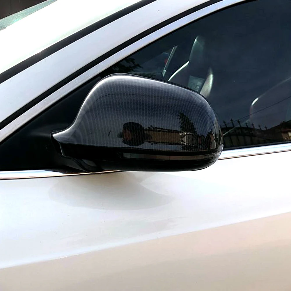 

Накладки на боковые зеркала автомобиля, чехлы из АБС-углеволокна для Audi A4 A5 B8 A3 8P A6 C6 Q3